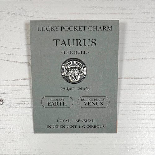 Taurus - Pewter Lucky Pocket Charm