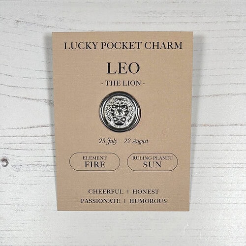 Leo - Pewter Lucky Pocket Charm
