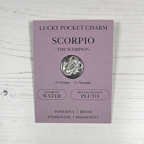 Scorpio - Pewter Lucky Pocket Charm