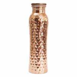 Copper Water Bottle - with hammered design 900ml